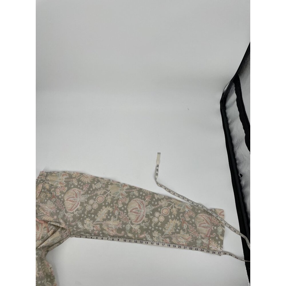 Roller Rabbit Womens Small Pajama Pants Cotton Drawstring Botanical Pink Beige - Picture 9 of 9